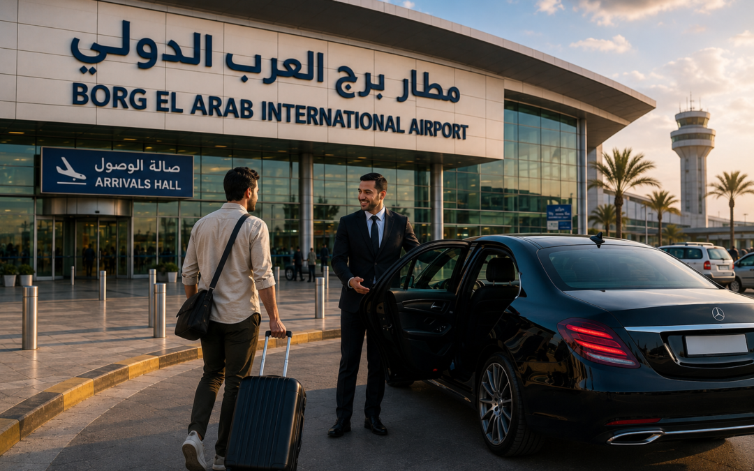 حجز ليموزين مطار برج العرب بأفضل الأسعارمع ليموزين اليكس اونلاين