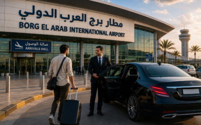 حجز ليموزين مطار برج العرب بأفضل الأسعارمع ليموزين اليكس اونلاين